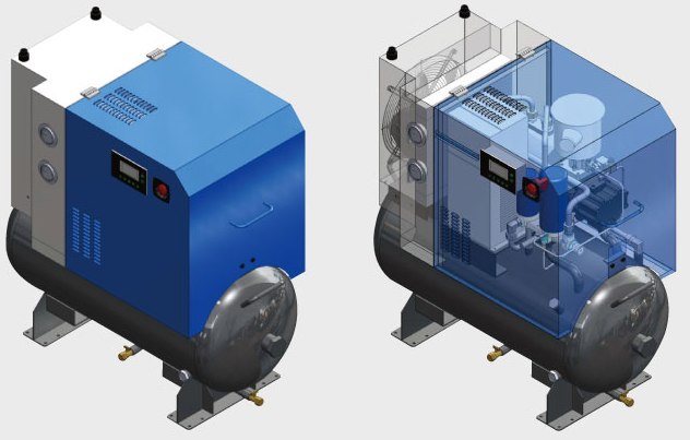 Винтовые компрессоры на ресивере серии DNA